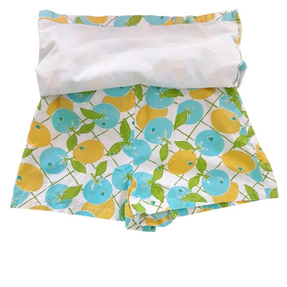 Lilly Pulitzer Lenore Skirt Citron Lemon Lattice Skort Girl 8 Vintage 90s Preppy - Picture 4 of 12
